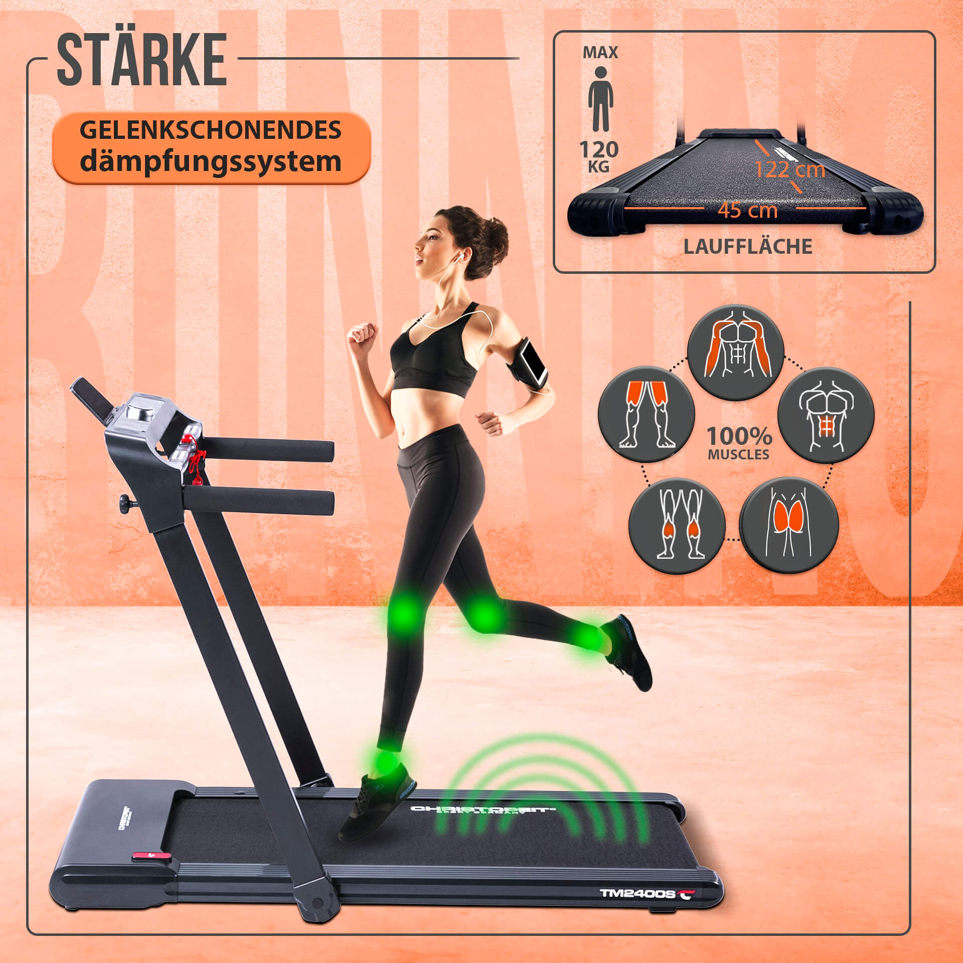 Laufband TM 2400 S mit Gestensteuerung