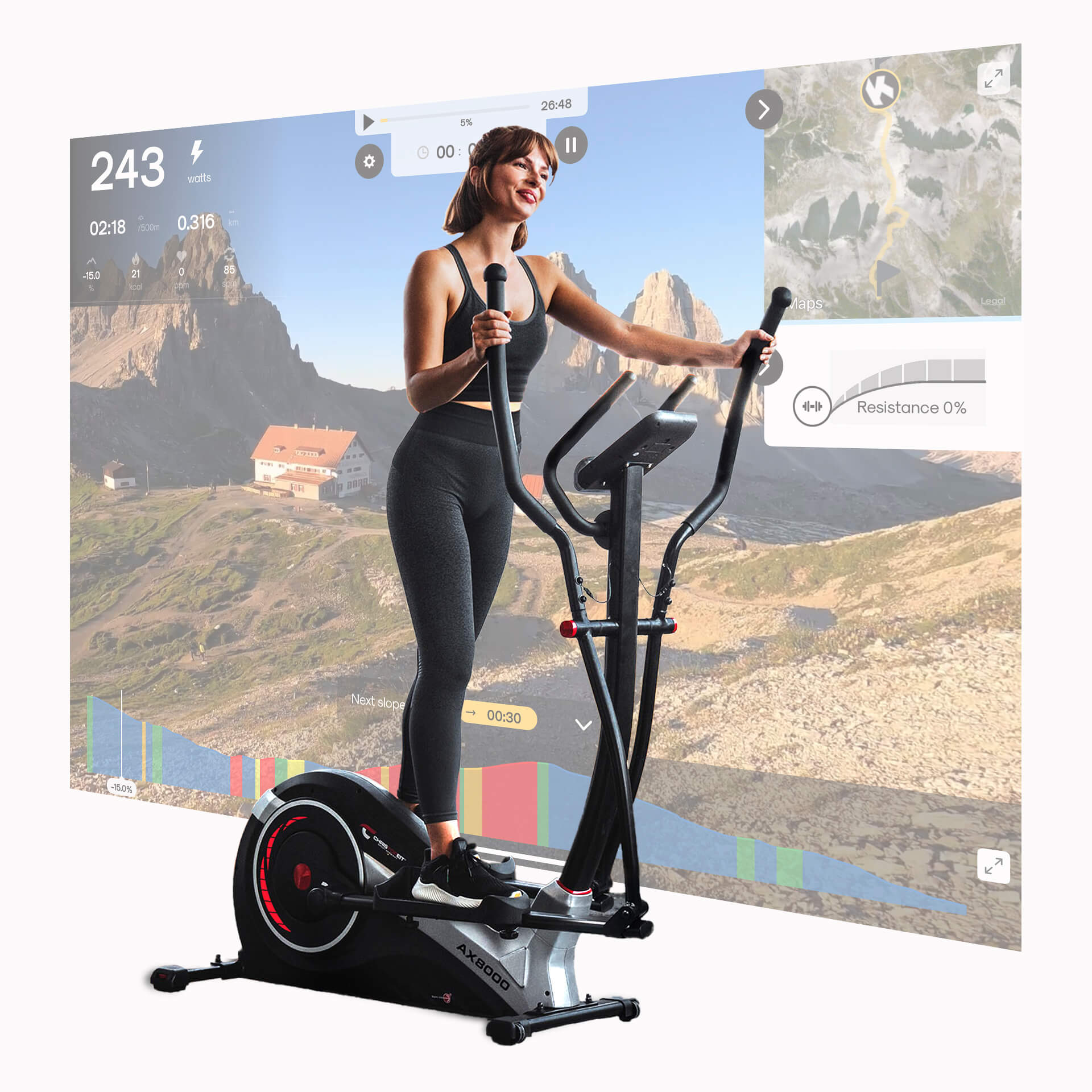 Crosstrainer-Ergometer AX 8000