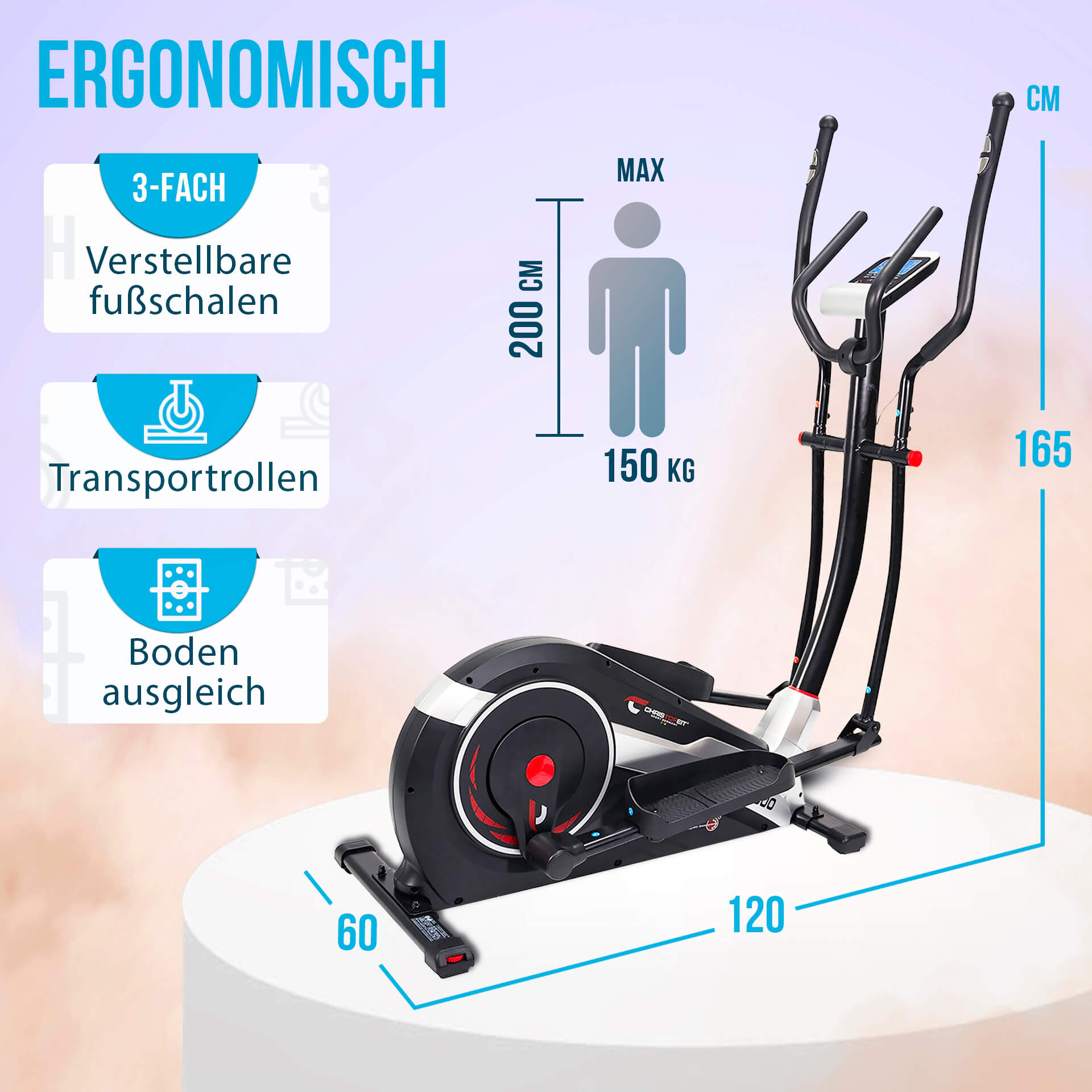 Crosstrainer-Ergometer AX 8000