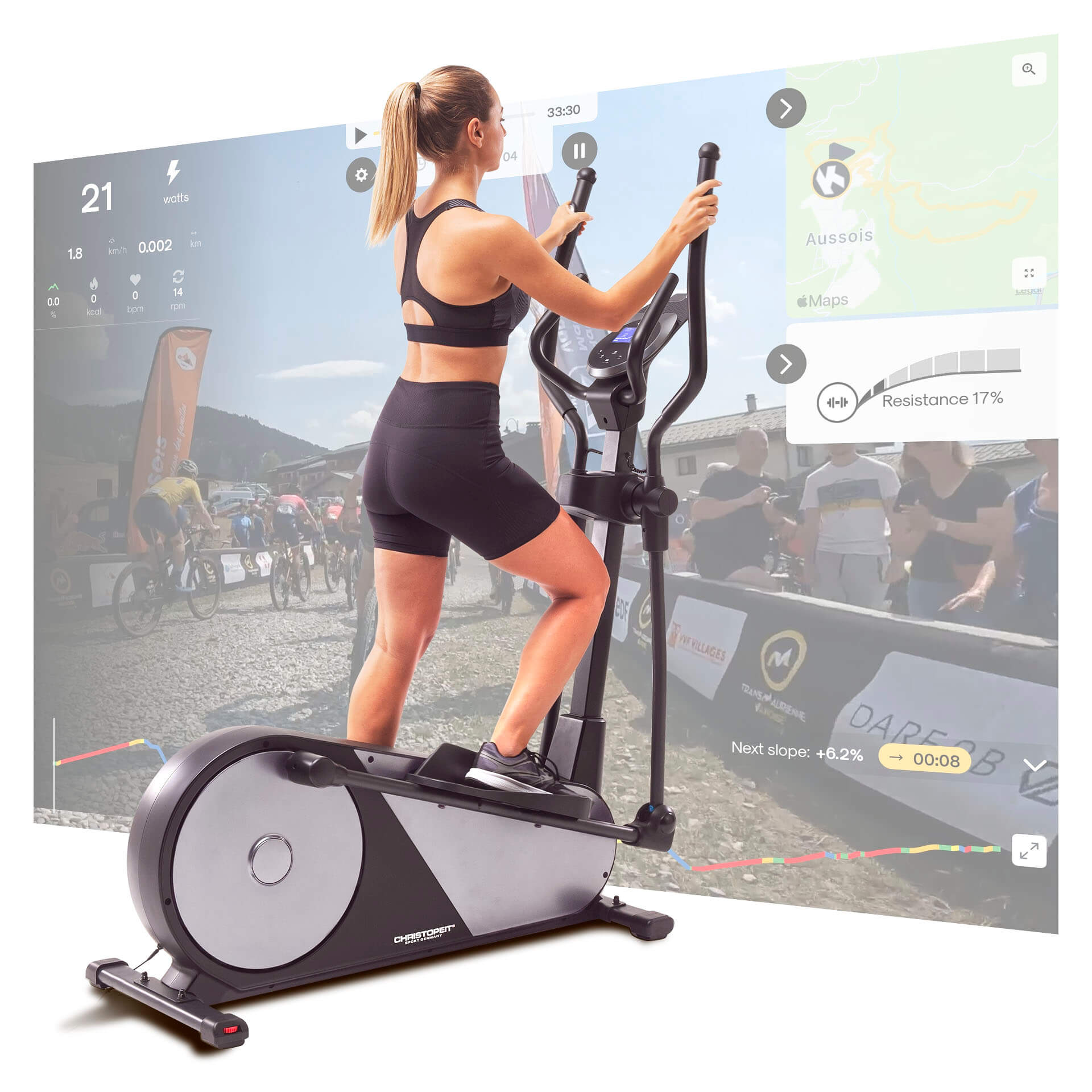 Crosstrainer-Ergometer EL 8000