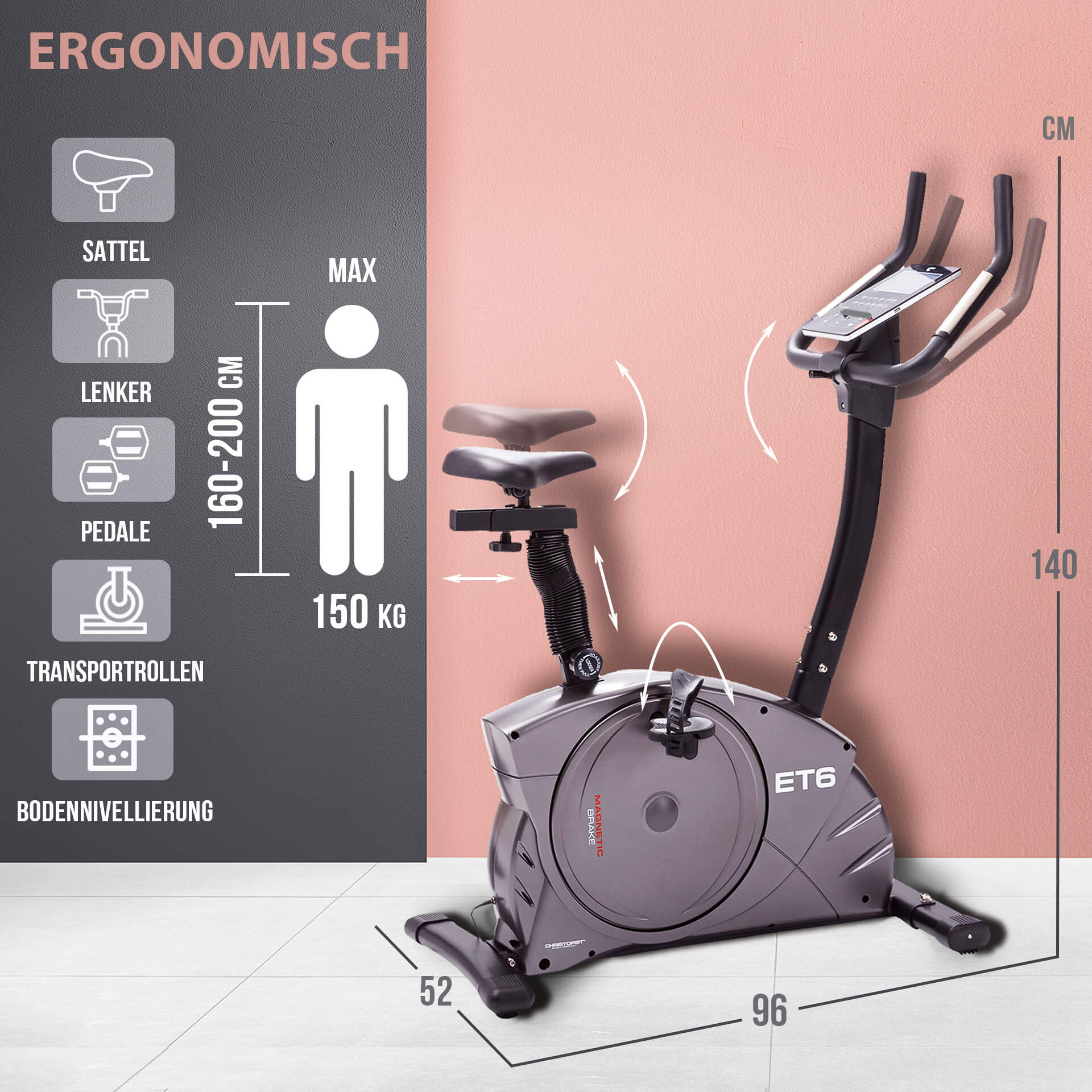 Ergometer ET 6 black