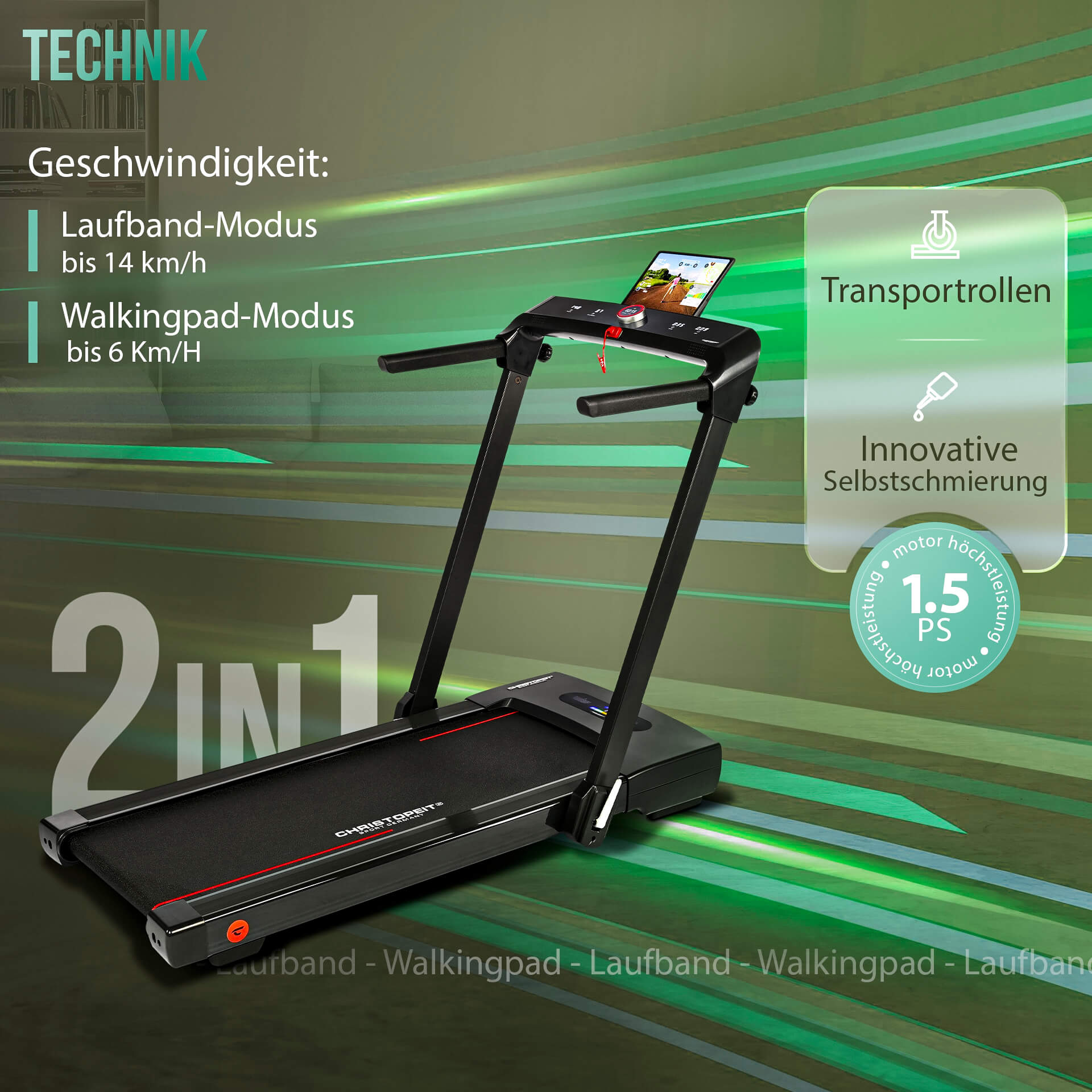 Laufband 2 in 1