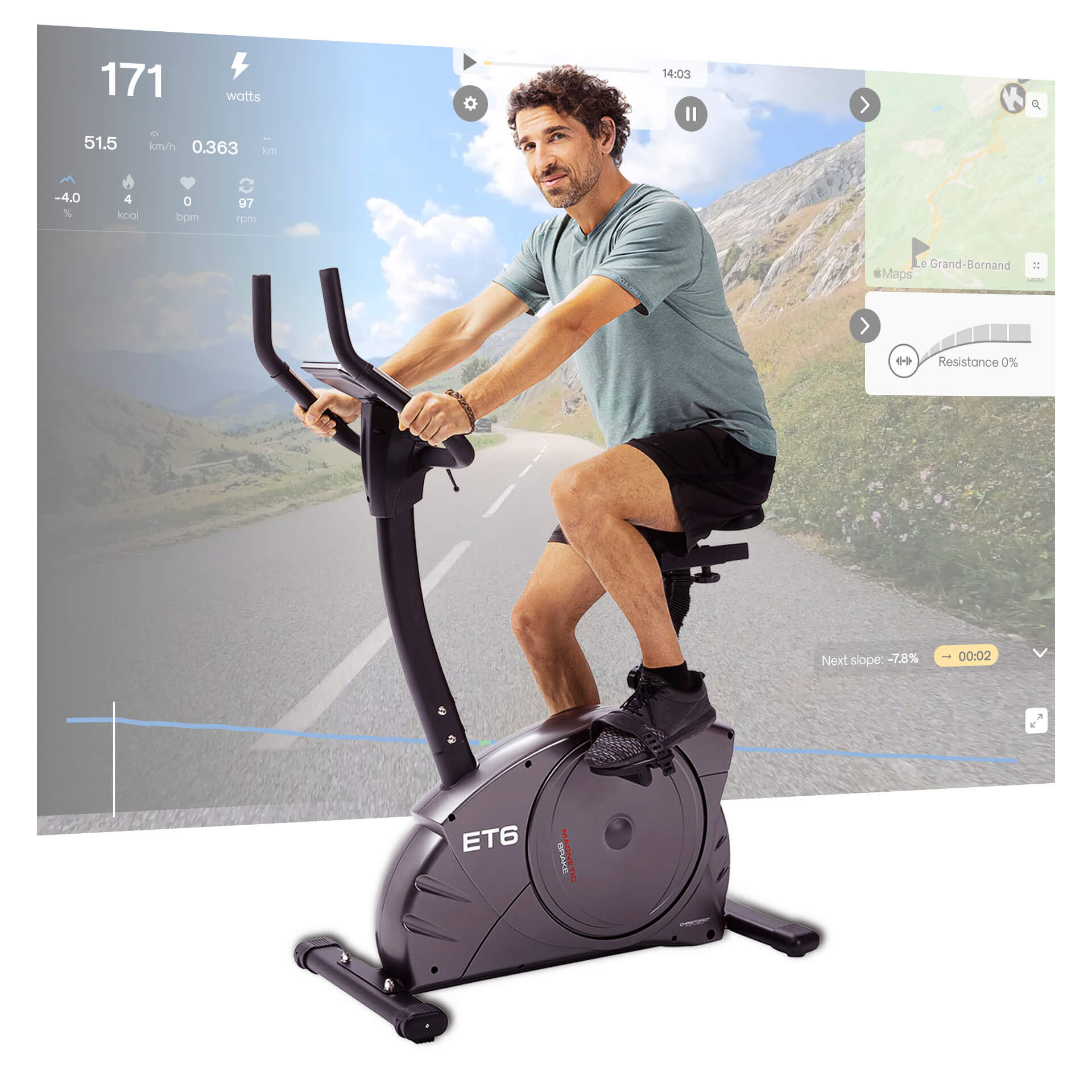 Ergometer ET 6 black
