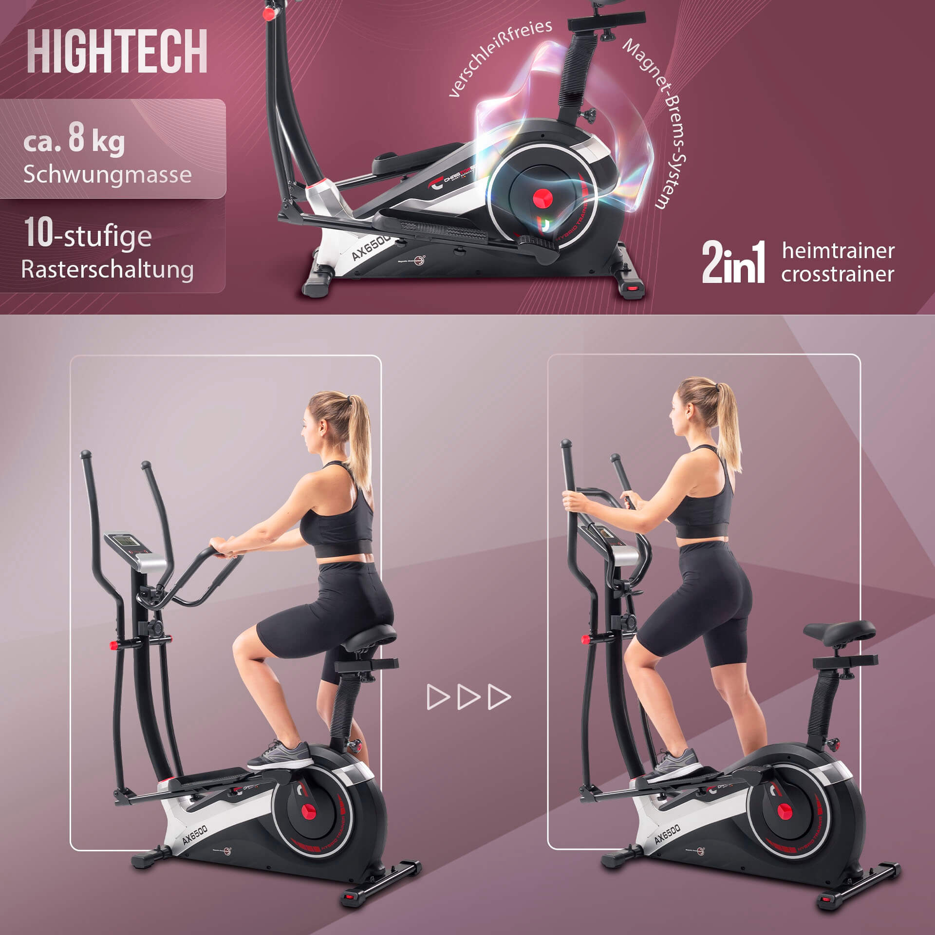 Crosstrainer AX 6500 2in1 Hybrid