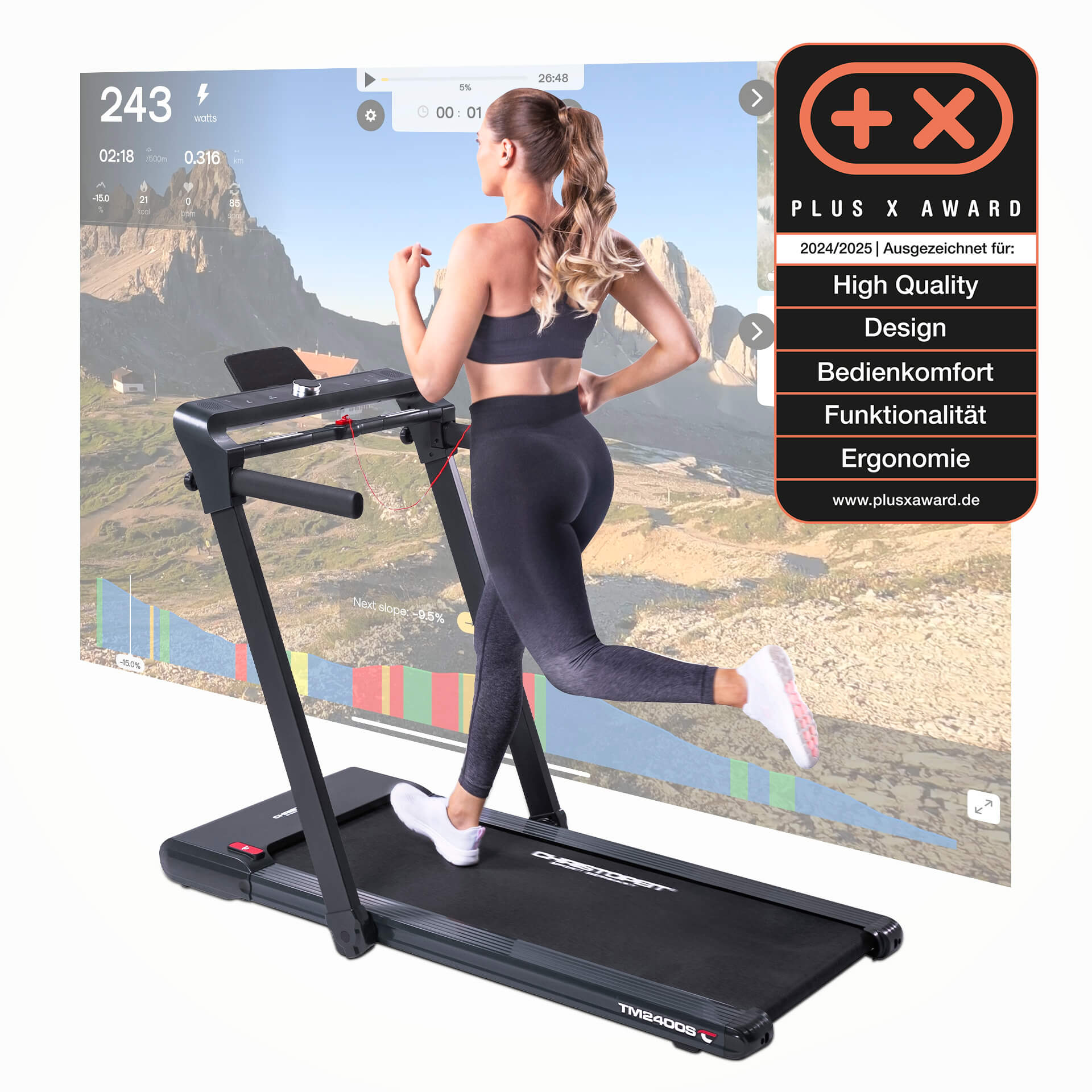 Laufband TM 2400 S mit Gestensteuerung