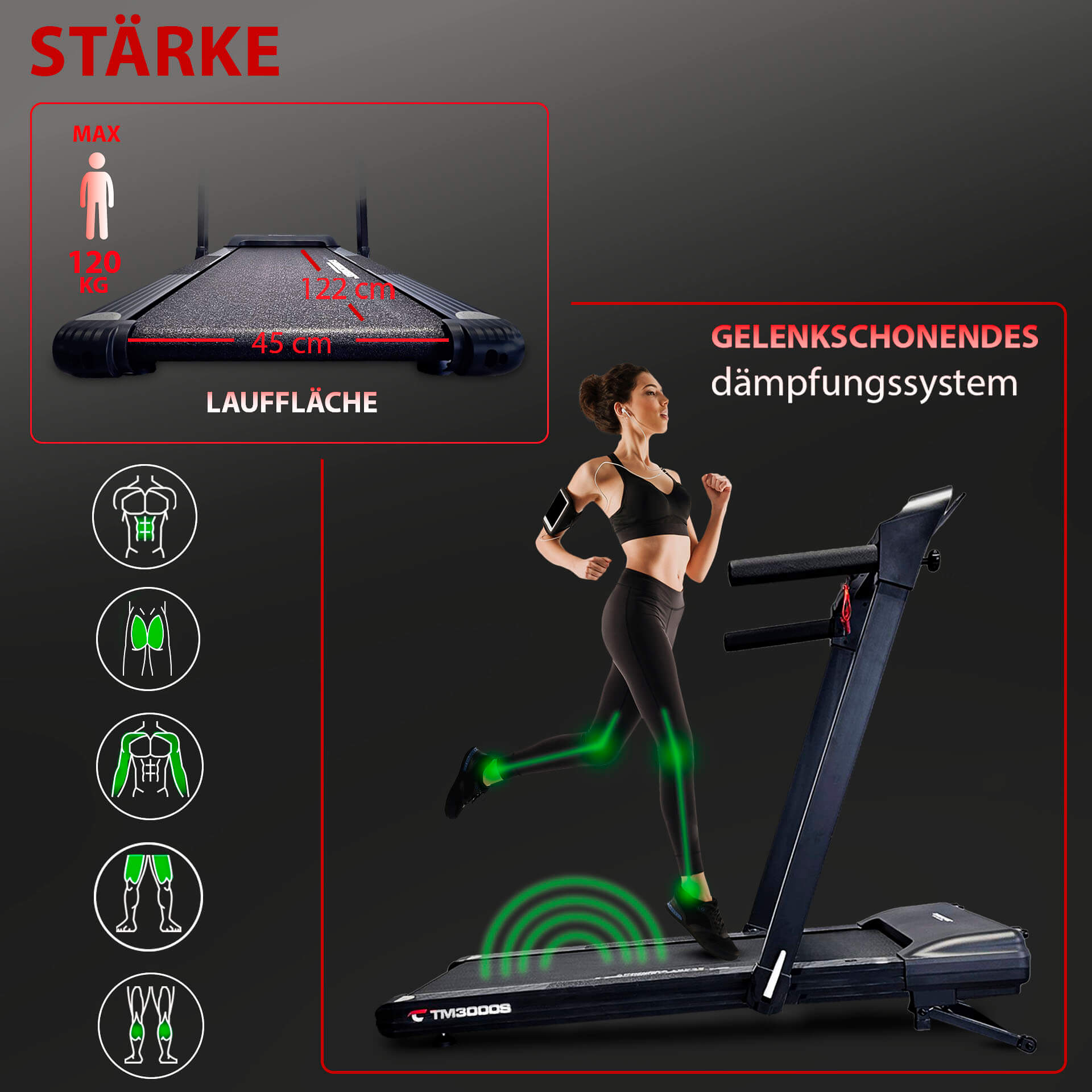 Laufband TM 3000 S mit Gestensteuerung